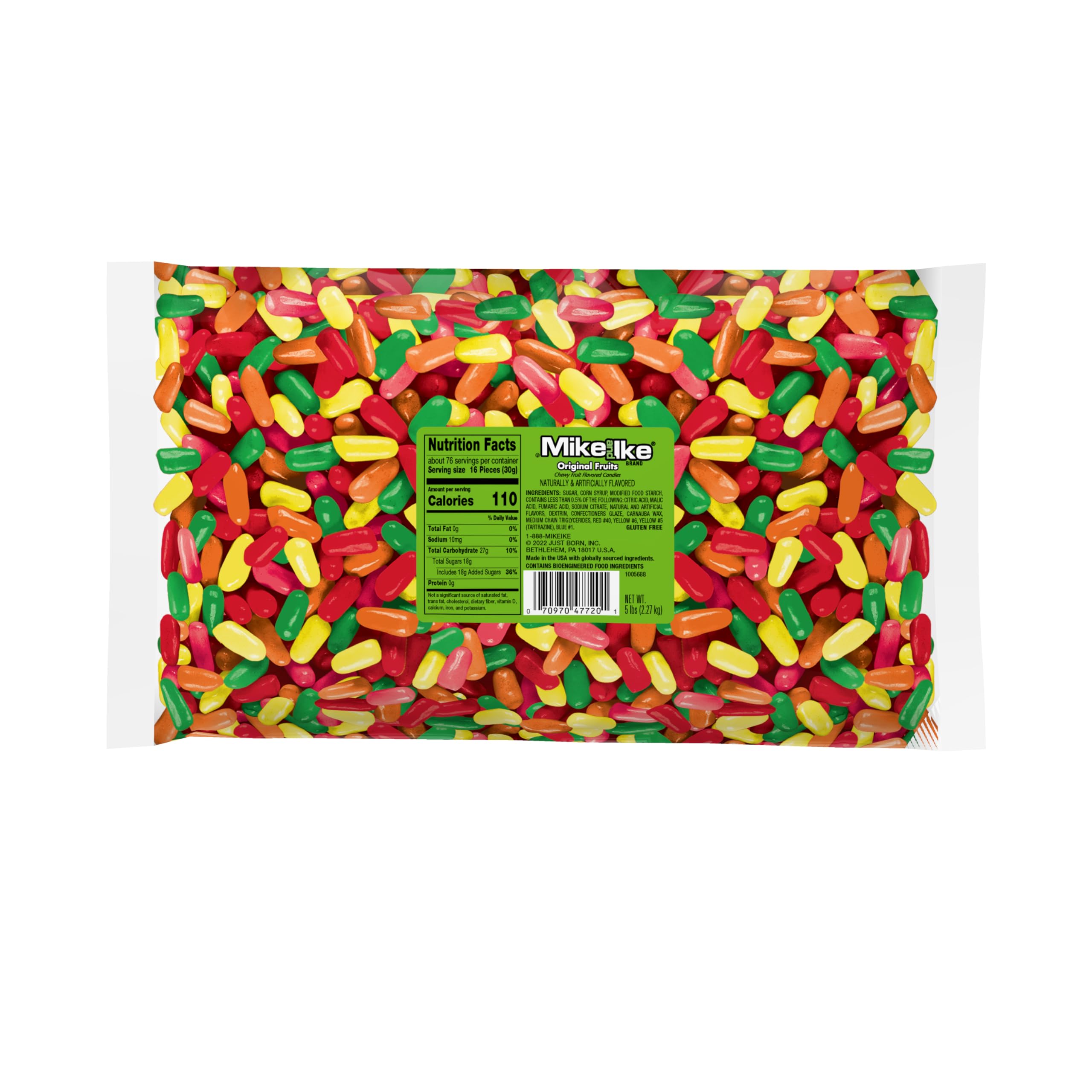 Product image of Just Born Mike and Ike Original Flavors Chewy Candy Bag 5 lb
